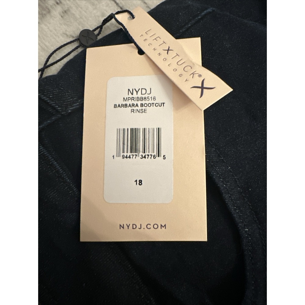 NYDJ Women's‎ Barbara Bootcut Jeans Solid Rinse Lift X Tuck Plus Size 18 NWT - Picture 5 of 7